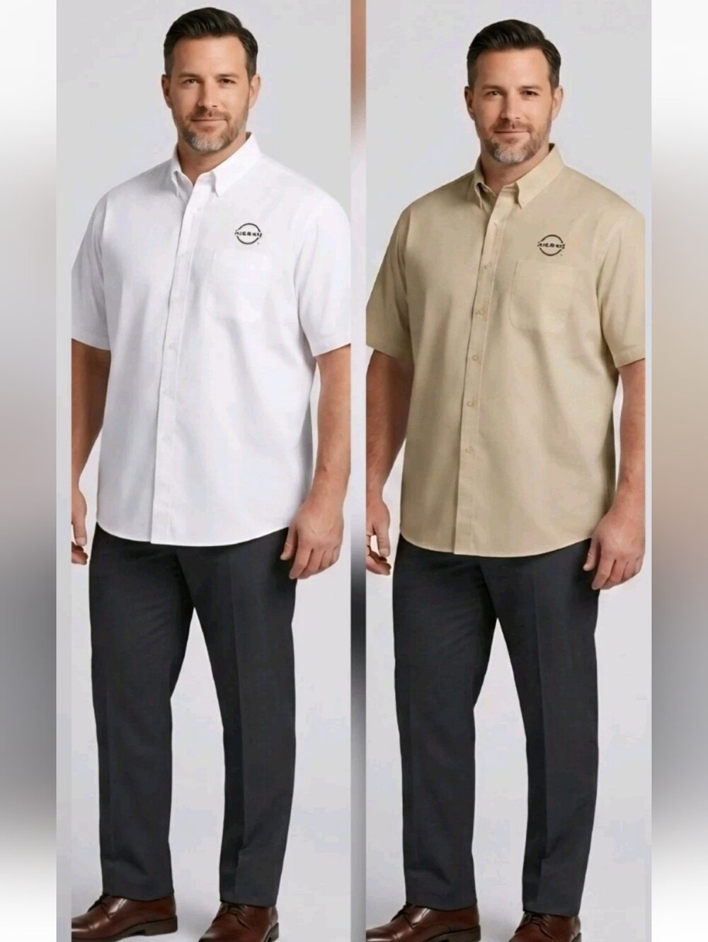 2XL Nissan Dealership Embroidered Collared Shirt Button Short Sleeve Set 2 NWT